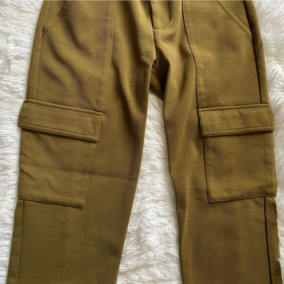 Anthropologie Olive Cargo Pants Heavy Knit Ankle length - Picture 7 of 10